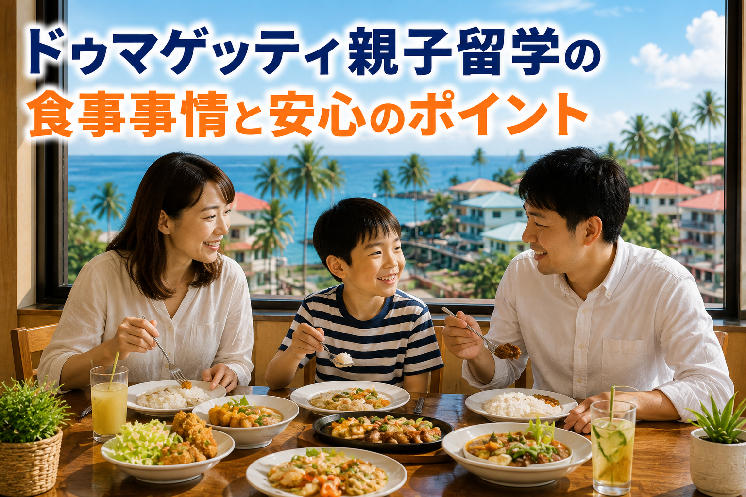 ドゥマゲッティ親子留学で楽しむフィリピンの食事と海外生活のイメージ