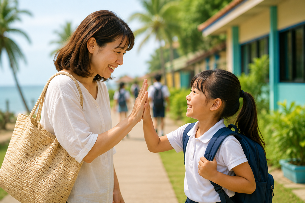 親子留学で子どもが海外生活を通して自信を身につける様子