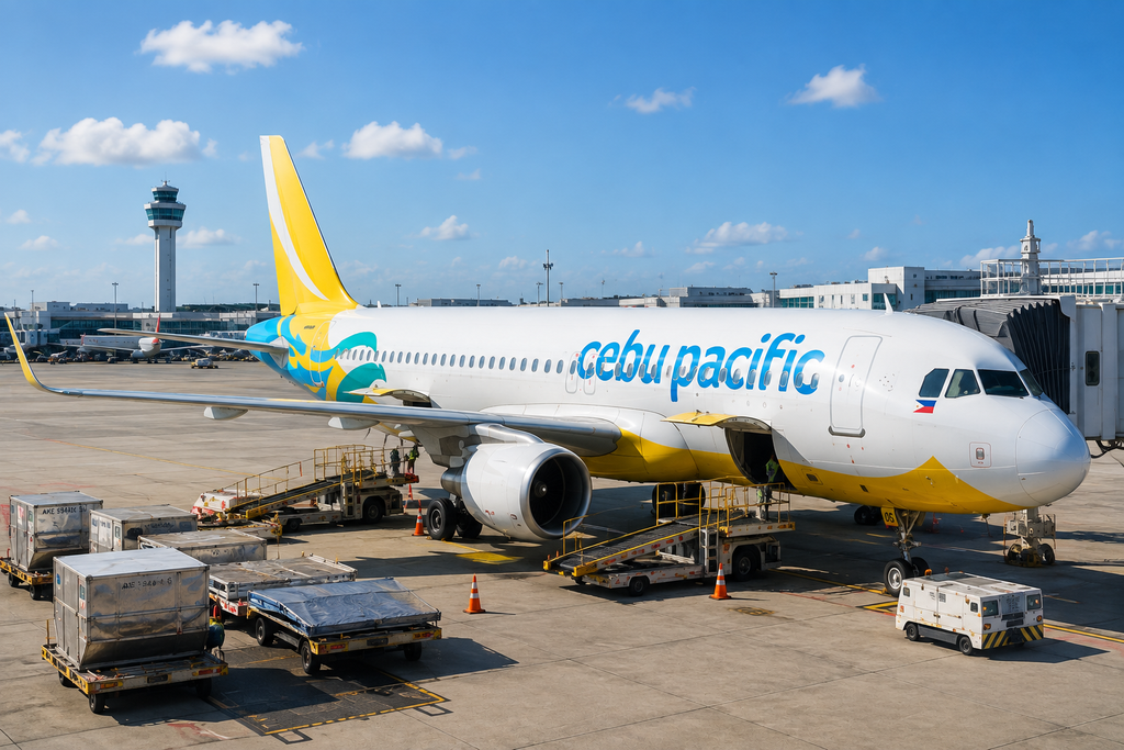 セントレアからセブを経由してドゥマゲッティへ向かう飛行機と空港の風景