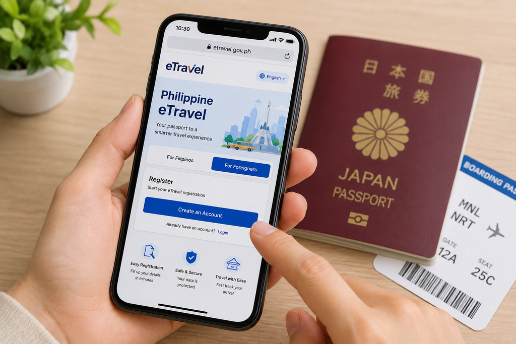 フィリピン入国に必要なeTravelの登録イメージ
