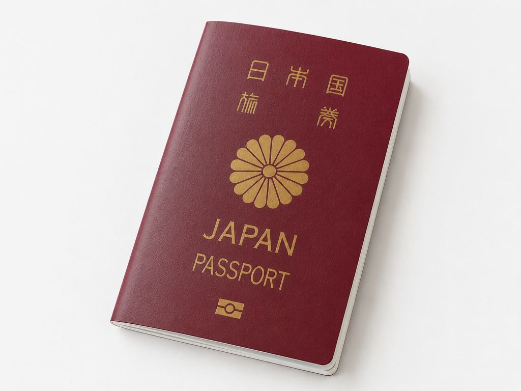 パスポートをイメージした一般的な海外渡航用パスポート画像