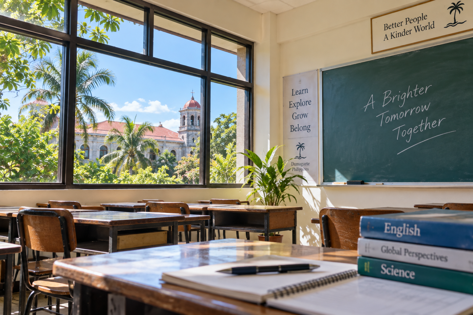 ドゥマゲッティの教室と学習風景
