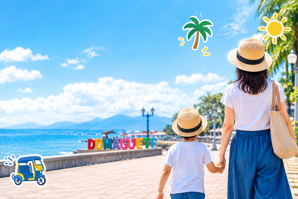 ドゥマゲッティで親子がゆったりとした時間を過ごしながら暮らす様子を表現したイメージ画像